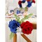 Patriotic 4th of July Flowers with American Flags for Independence Day